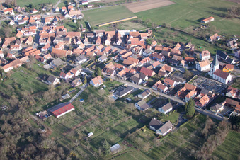 Image drone de Morsbronn-les-Bains dans le département Bas Rhin, France