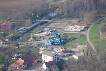 Vue oblique de Morsbronn-les-Bains dans le département Bas Rhin, France
