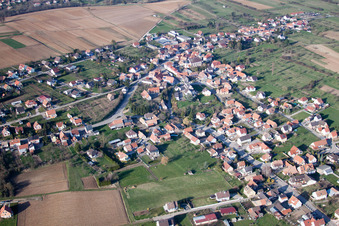 Gunstett dans le département Bas Rhin, France hors des airs