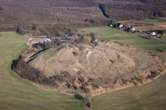 Gunstett dans le département Bas Rhin, France vue d'en haut