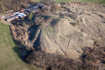 Gunstett dans le département Bas Rhin, France vue du ciel