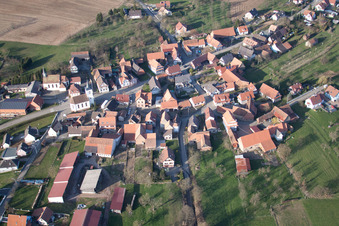 Keffenach dans le département Bas Rhin, France depuis l'avion