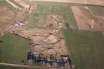 Bremmelbach dans le département Bas Rhin, France hors des airs