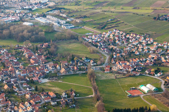 Quartier Altenstadt in Wissembourg dans le département Bas Rhin, France vue du ciel
