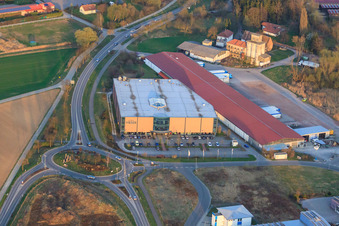 Vue aérienne de Magasin de meubles Weber à Herxheim bei Landau dans le département Rhénanie-Palatinat, Allemagne