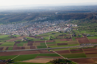 Vue aérienne de Gerlingen dans le département Bade-Wurtemberg, Allemagne