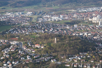 Vue aérienne de Tour d'Engelberg à Leonberg dans le département Bade-Wurtemberg, Allemagne