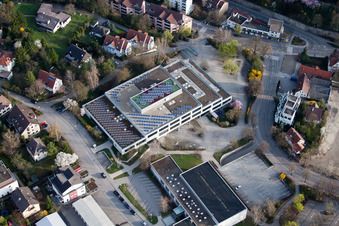 Lycée Johannes Kepler, Lindenstr à Leonberg dans le département Bade-Wurtemberg, Allemagne depuis l'avion