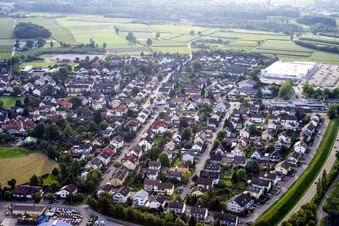 Vue aérienne de De l'est à le quartier Vimbuch in Bühl dans le département Bade-Wurtemberg, Allemagne