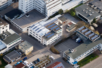 Vue oblique de Jilg Company, Dieselstr à le quartier Eltingen in Leonberg dans le département Bade-Wurtemberg, Allemagne