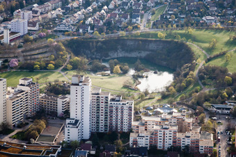 Vue aérienne de Centre Léo à le quartier Eltingen in Leonberg dans le département Bade-Wurtemberg, Allemagne