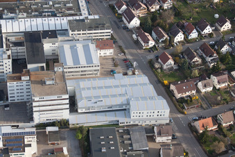 Vue aérienne de Dieselstr à le quartier Eltingen in Leonberg dans le département Bade-Wurtemberg, Allemagne