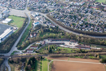 Vue aérienne de Rue Brenner à Leonberg dans le département Bade-Wurtemberg, Allemagne