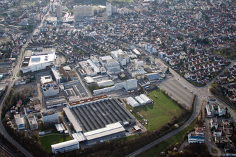Vue aérienne de Zone industrielle Ouest à Leonberg dans le département Bade-Wurtemberg, Allemagne