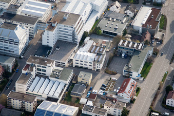Vue d'oiseau de Jilg Company, Dieselstr à le quartier Eltingen in Leonberg dans le département Bade-Wurtemberg, Allemagne