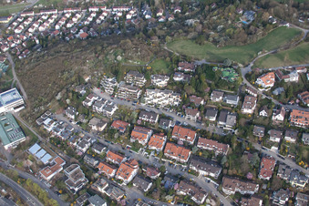 Vue aérienne de À Bockberg à le quartier Ramtel in Leonberg dans le département Bade-Wurtemberg, Allemagne