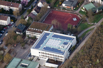 École August Lämmle, Gerlinger Straße à le quartier Ramtel in Leonberg dans le département Bade-Wurtemberg, Allemagne vue d'en haut
