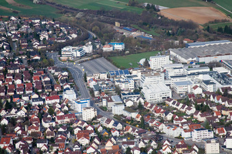 Vue aérienne de METDRA Metal and Wire Products Factory GmbH, Dieselstr. à le quartier Eltingen in Leonberg dans le département Bade-Wurtemberg, Allemagne