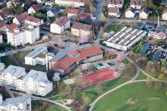 École secondaire Ostertag, Tiroler Straße à le quartier Eltingen in Leonberg dans le département Bade-Wurtemberg, Allemagne depuis l'avion