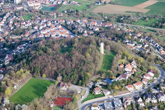 Vue aérienne de Tour d'Engelberg à Leonberg dans le département Bade-Wurtemberg, Allemagne
