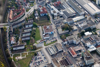Vue aérienne de Woodward L'Orange à le quartier Zuffenhausen in Stuttgart dans le département Bade-Wurtemberg, Allemagne