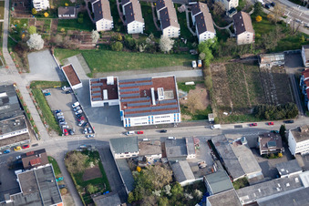 Vue aérienne de Langro Chemie, Porschestrasse 12 à le quartier Zuffenhausen in Stuttgart dans le département Bade-Wurtemberg, Allemagne