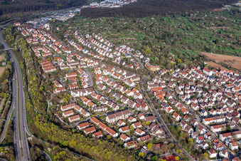 Vue aérienne de Quartier Stammheim in Stuttgart dans le département Bade-Wurtemberg, Allemagne