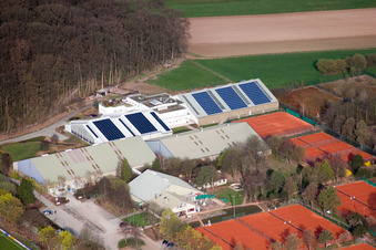 Vue aérienne de Association de tennis du Wurtemberg, Emerholzweg à le quartier Stammheim in Stuttgart dans le département Bade-Wurtemberg, Allemagne