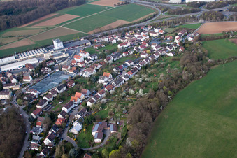 Vue aérienne de Korntal, Kallenberg à le quartier Kallenberg in Korntal-Münchingen dans le département Bade-Wurtemberg, Allemagne