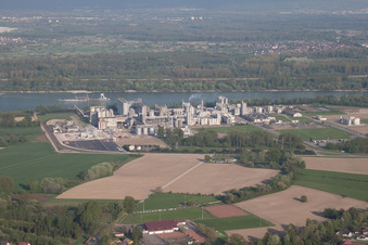 Vue oblique de Beinheim dans le département Bas Rhin, France