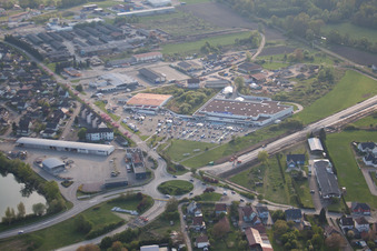 Soufflenheim dans le département Bas Rhin, France d'en haut