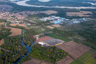 Vue aérienne de Dow Agrosciences à Drusenheim dans le département Bas Rhin, France