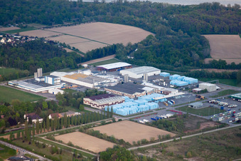 Drusenheim dans le département Bas Rhin, France vue du ciel