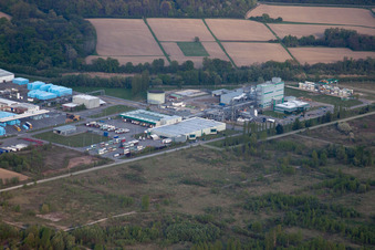Enregistrement par drone de Drusenheim dans le département Bas Rhin, France