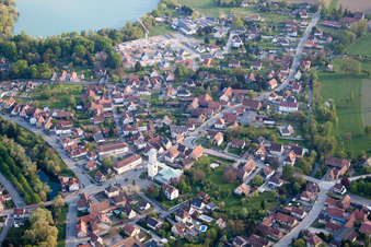 Offendorf dans le département Bas Rhin, France depuis l'avion
