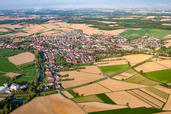 Vue aérienne de Quartier Freistett in Rheinau dans le département Bade-Wurtemberg, Allemagne