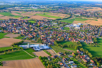 Vue aérienne de Ruhsi GmbH & Co. KG à le quartier Rheinbischofsheim in Rheinau dans le département Bade-Wurtemberg, Allemagne