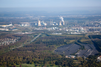 Vue oblique de Saint-Avold dans le département Moselle, France