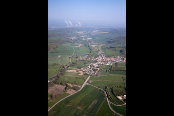 Vue aérienne de Buding dans le département Moselle, France