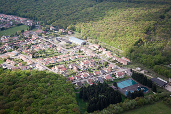 Vue aérienne de Entrange dans le département Moselle, France