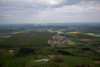 Vue oblique de Entrange dans le département Moselle, France