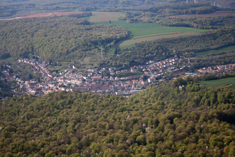 Vue aérienne de Ottange dans le département Moselle, France