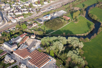 Carignan dans le département Ardennes, France d'en haut