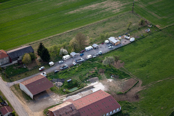 Vue aérienne de Brévilly dans le département Ardennes, France
