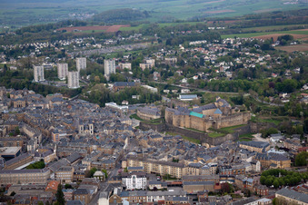 Vue aérienne de Sedan dans le département Ardennes, France