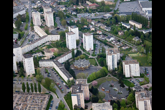 Vue aérienne de La Francheville dans le département Ardennes, France