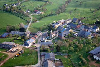 Vue aérienne de Marby dans le département Ardennes, France