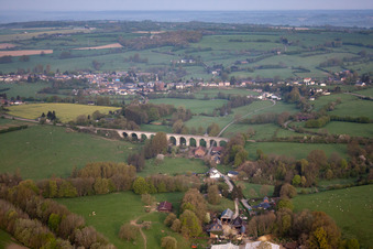 Vue aérienne de La Hérie dans le département Aisne, France