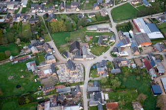 Vue aérienne de Sorbais dans le département Aisne, France