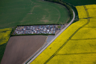 Vue aérienne de Grougis dans le département Aisne, France